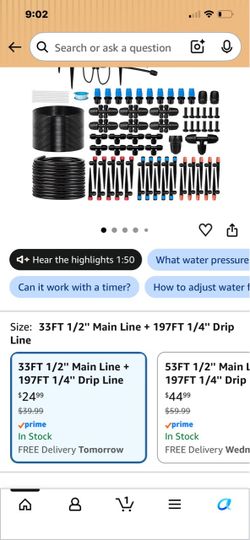Drip irrigation system for garden.