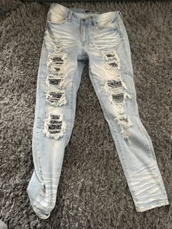 Ripped Light Blue fashion Nova jeans