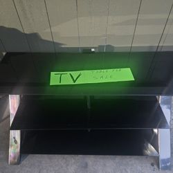 Modern Black Glass TV Stand – Excellent Condition