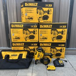 Dewalt 15° Coil Roofing Nailer Kit Battery 2.0 Charger And Tool Bag 