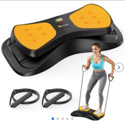 Balance Board Rock Stepper with Resistance Bands LCD 330 lb Home Workout Machine