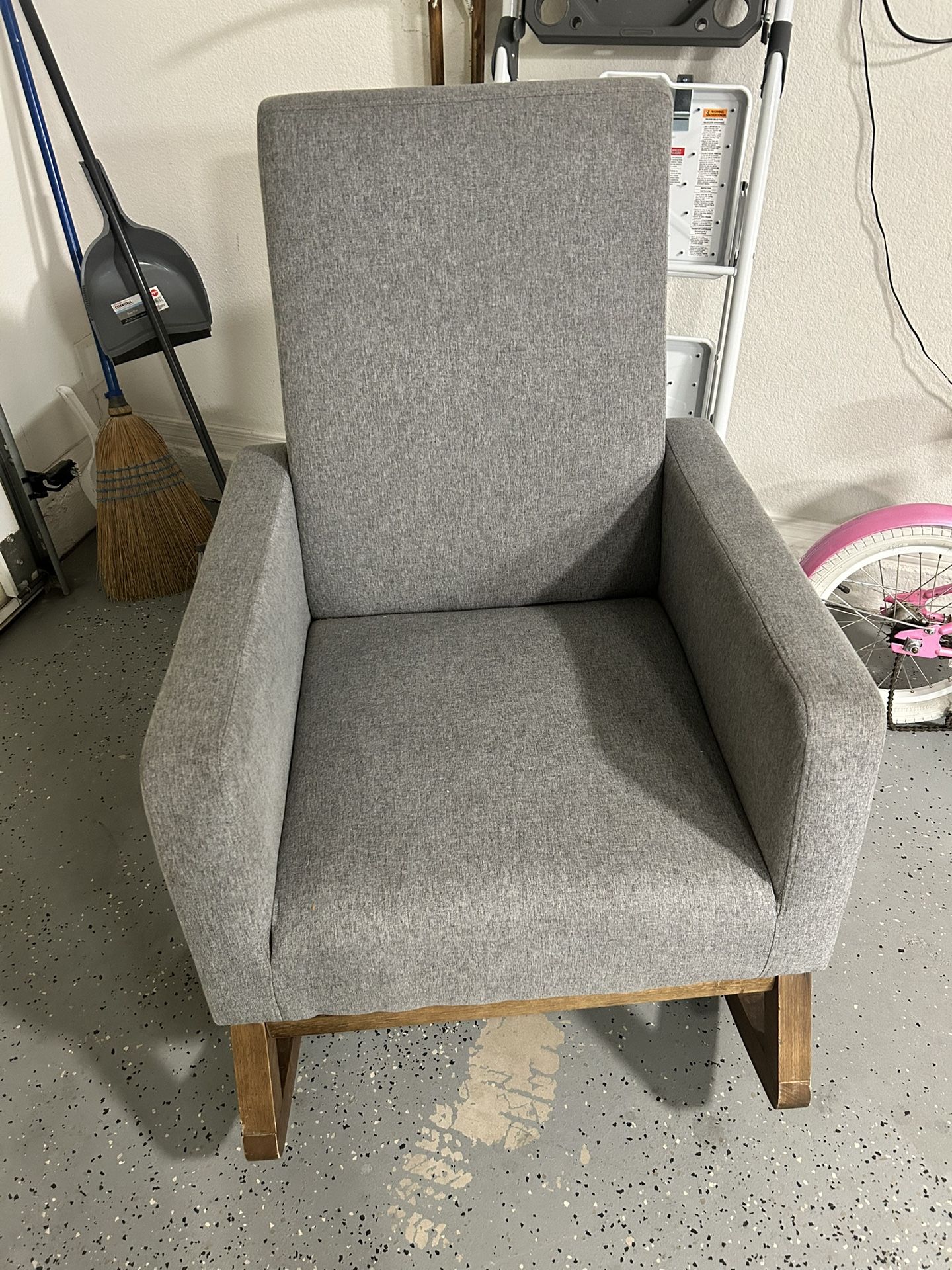 Large Gray Rocking Chair