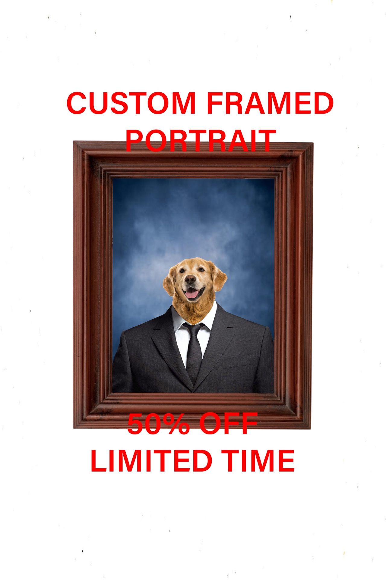 CUSTOM FRAMED PET PORTRAIT 4X6