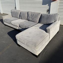 Gray/Blue Sectional Couch