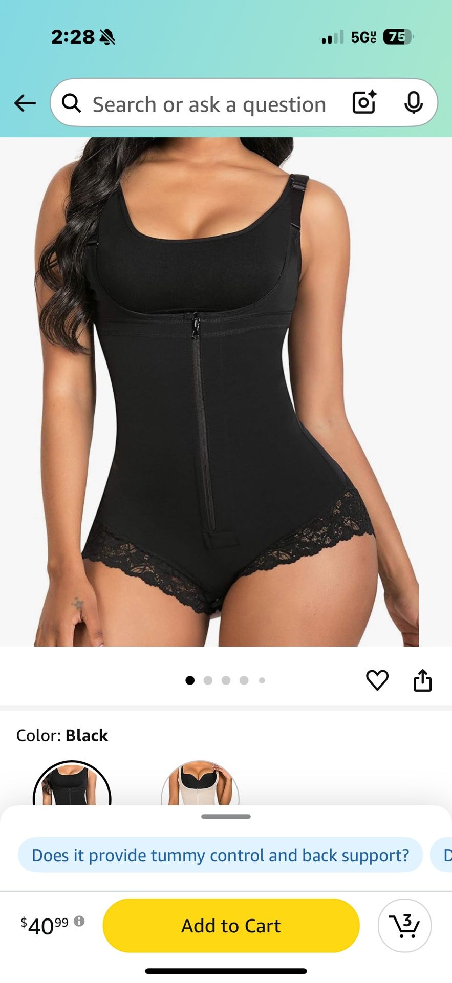 SHAPERX Women's Fajas Colombianas Shapewear Postpartum Tummy Control Body Shaper Butt Lifter Bodysuit
