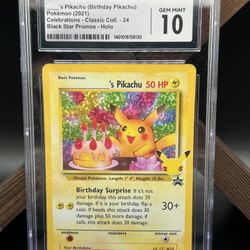 Pokemon ______'s Pikachu - Celebrations: CGC10