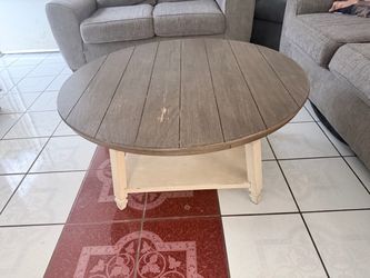 Round farmhouse coffee table