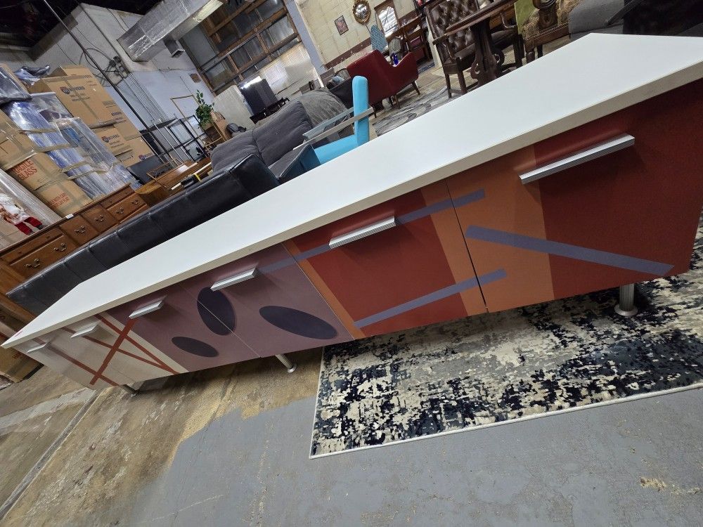 Modern Extra-Long Storage Cabinet