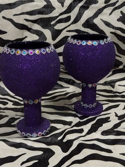 Hand Crafted Multi Use Glitter Coated Glassware