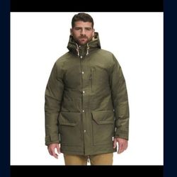 The North Face Down Parka Olive Green Size Small New