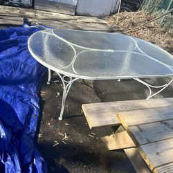 Outside Glass Top Table 