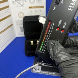 Moissanite earring/bracelet bundle | all stones pass diamond tester