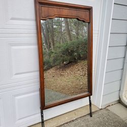 Vintage walnut mirror