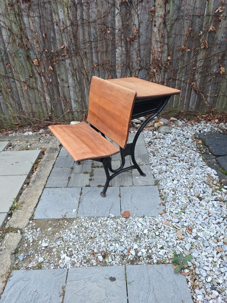 Nineteen fiftys style desk With ink Cup And All