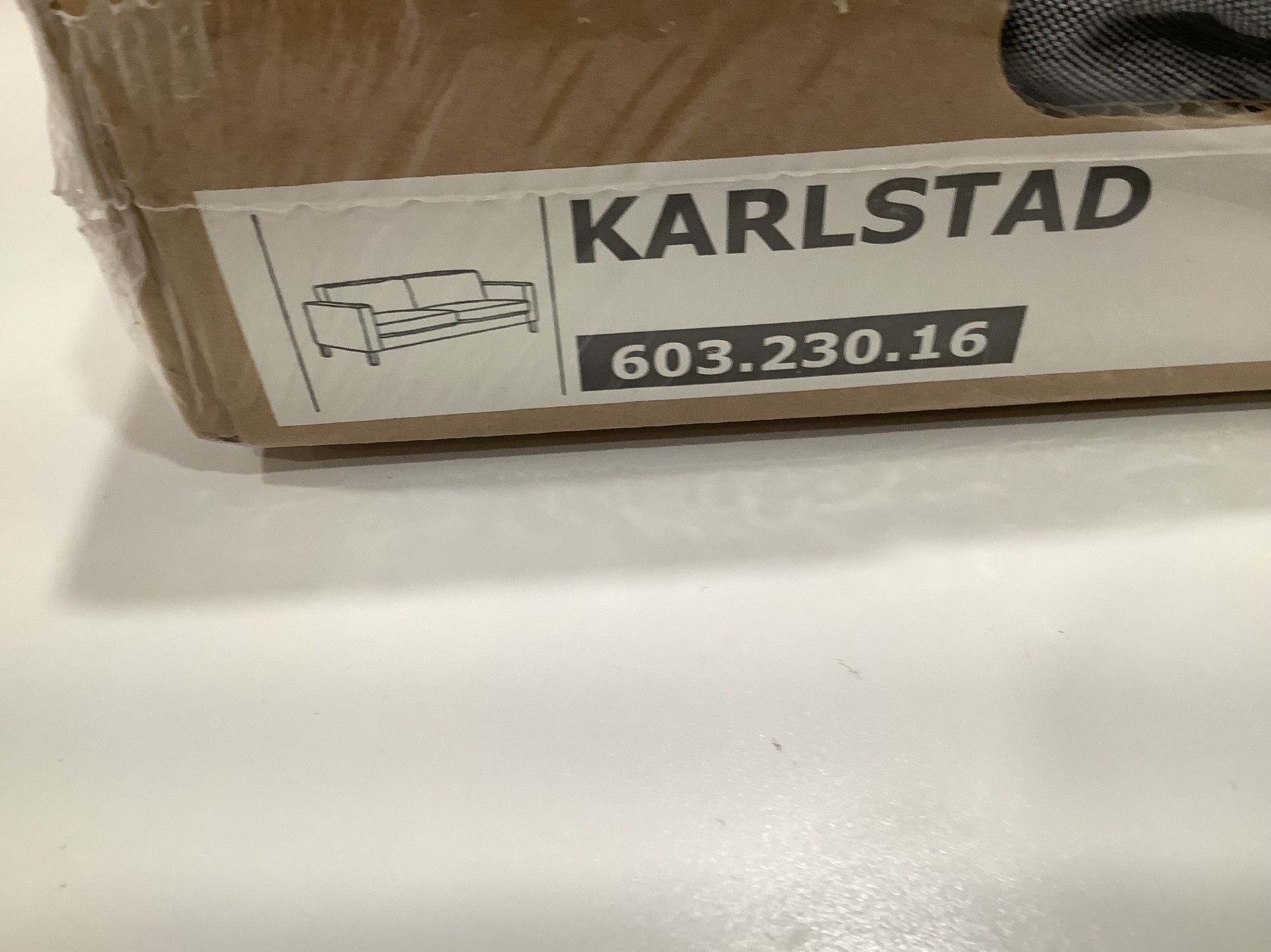 Ikea Karlstad COVER SLIPCOVER FOR Sofa 3 SEATER Knisa Light Gray 603.230.16