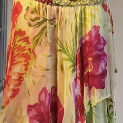 Beautiful Chiffon Ruffle-Layered Dress