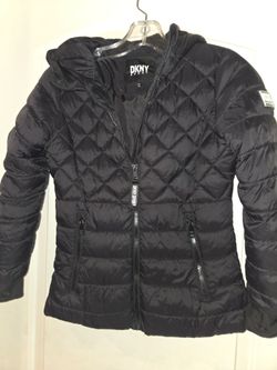 DKNY Kids Black Puffer Jacket Size 7/8