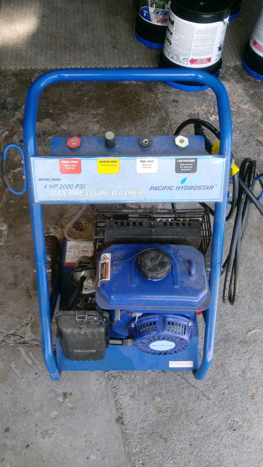 Pacific hydrostar 2000 psi 2024 pressure washer