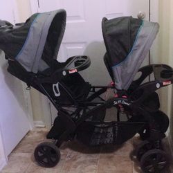 ‏Baby Trend Sit N  Double Stroller - Blue
