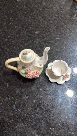 Victorian Tea Pot and Cup