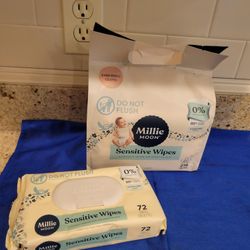 4 Packages Millie MOON Sensitive Wipes 