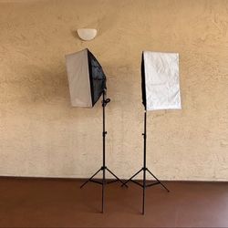 Set Of 2 Plug In Soft Box Lights 