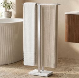 KES Standing Towel Rack 37" Bathroom  Rack Stand with Marble