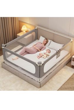 King Size Bed Rails for Toddlers: 3-Piece with Corner Cushion