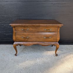 Vintage Minton Spidell French Country Provincial 2 Drawer Bombe Commode Chest