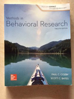 Methods In Behavioral Research