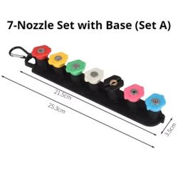 Pressure Washer 7 Nozzle Set With Base