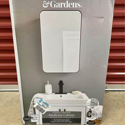 Bathroom Mirror Medicine Cabinet Matte Black