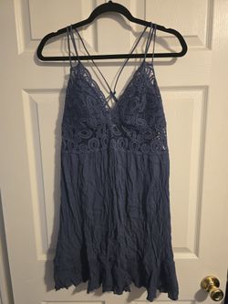 PINK navy blue lace dress