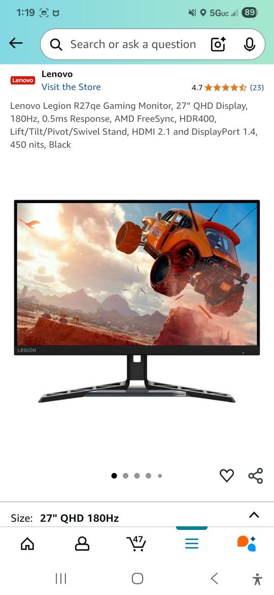 Lenovo Legion 27" Monitor