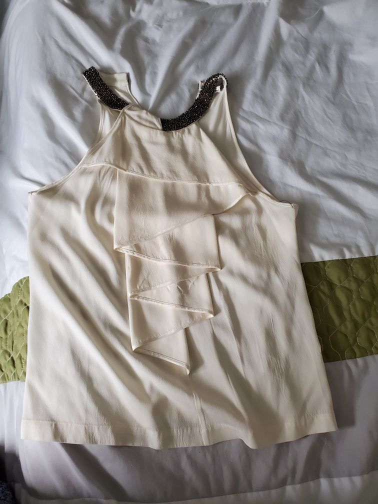 NWT Robert Rodriguez ivory halter top