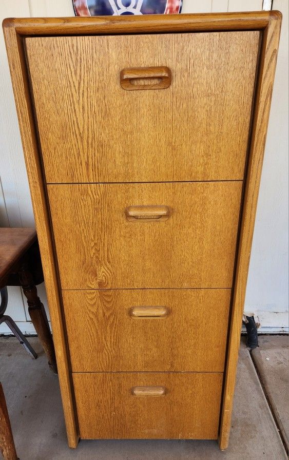 Oak File Cabinet