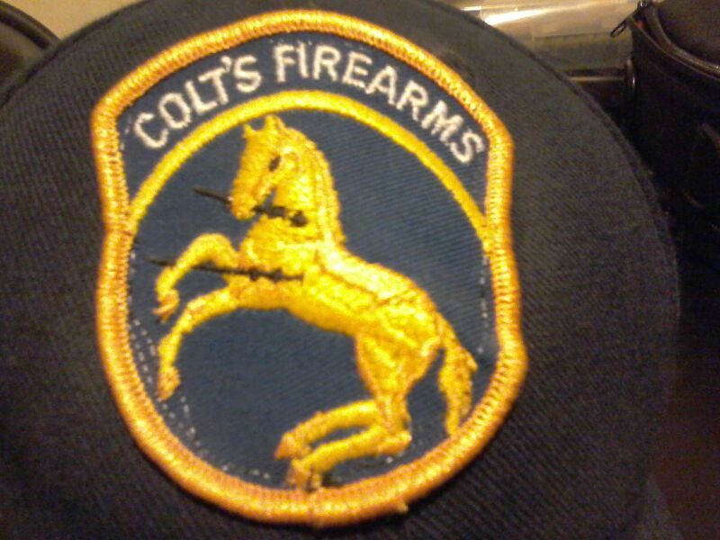 Colt Firearms patch on cap hat