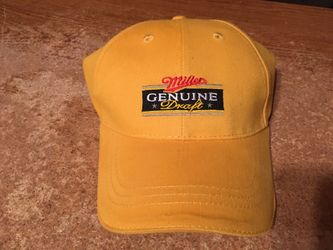 Miller genuine draft MGD yellow adjustable hat / cap beer baseball NEW
