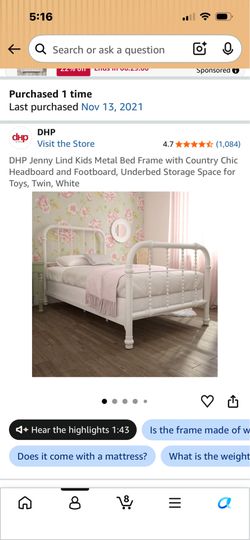 Twin Metal Bedframe