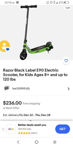 Razor Black Label E90 Electric Scooter