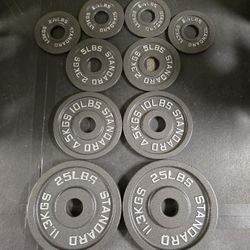 90lb Brand New Generic Olympic Weight Plate Set 