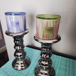 Chrome Candle Holders