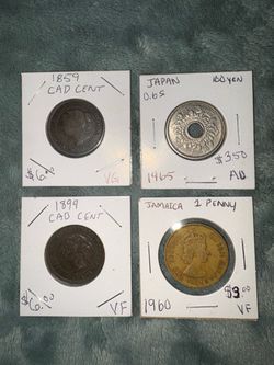 Lot of 4 old World Currency.
