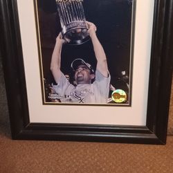 Ozzie Guillen Framed World Series Photograph