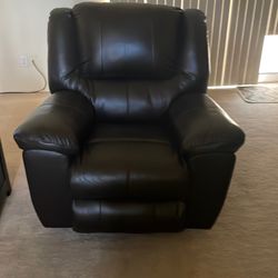 Leather recliner