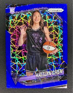 2025 Panini Prizm WNBA Kaitlyn Chen Blue Velocity Laser Rookie RC Variation #143