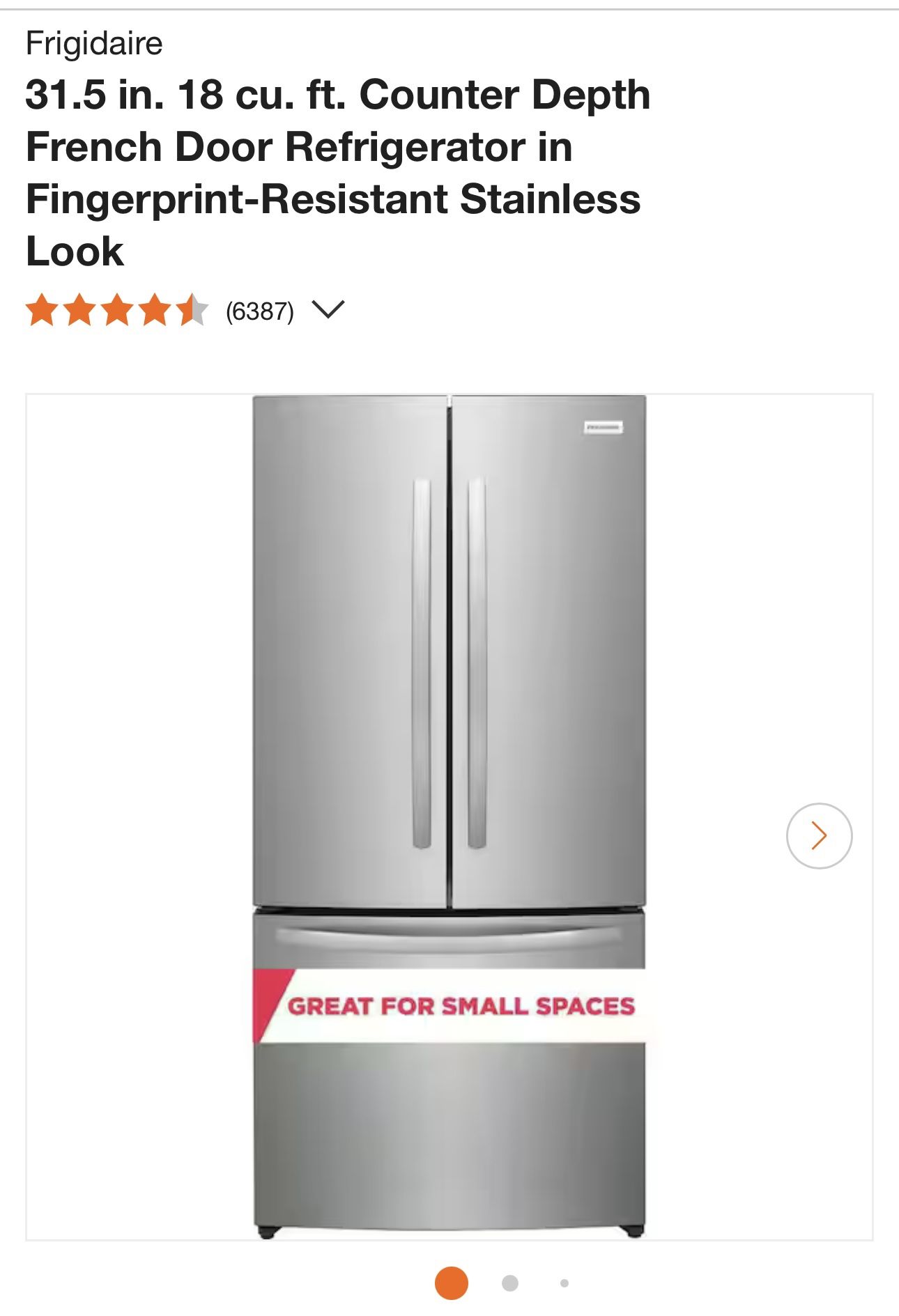 Fridgidaire fridge/freezer French doors (barely used) for sale - $700