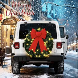 Christmas Car Wreath Spare Tire Decoration LED (unopened)