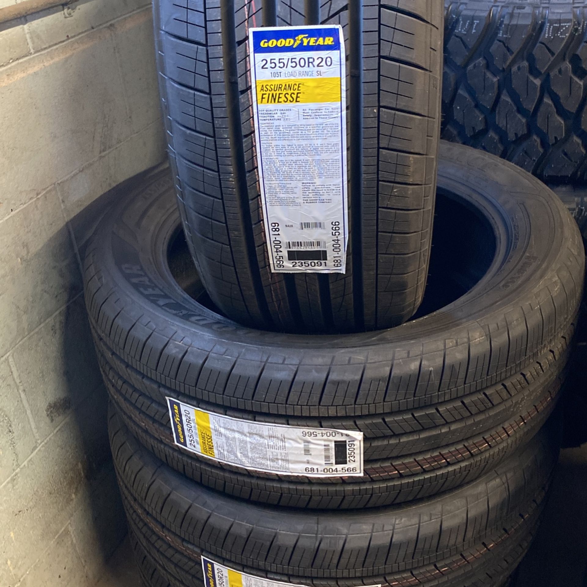 255/50/20 Goodyear Eagle New 55,000 MILES GUARANTY 650 PRICE INCLUDE