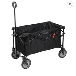 Ozark Trail Multi-Purpose Big Bucket Cart, Durable Black Wagon 24-inch 